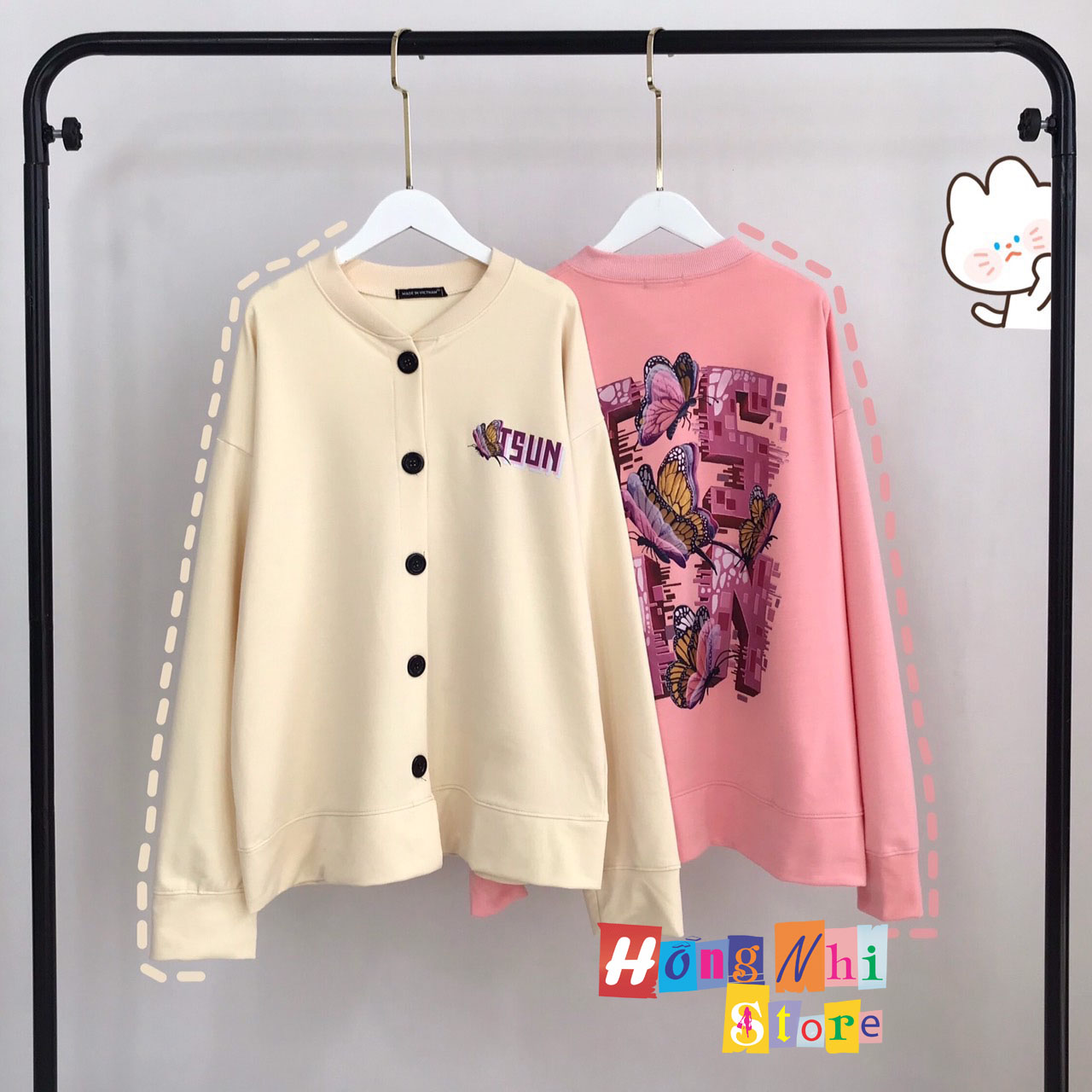 Áo Khoác Cardigan In Hình TSun Oversize Ulzzang Unisex Dáng Rộng - MM