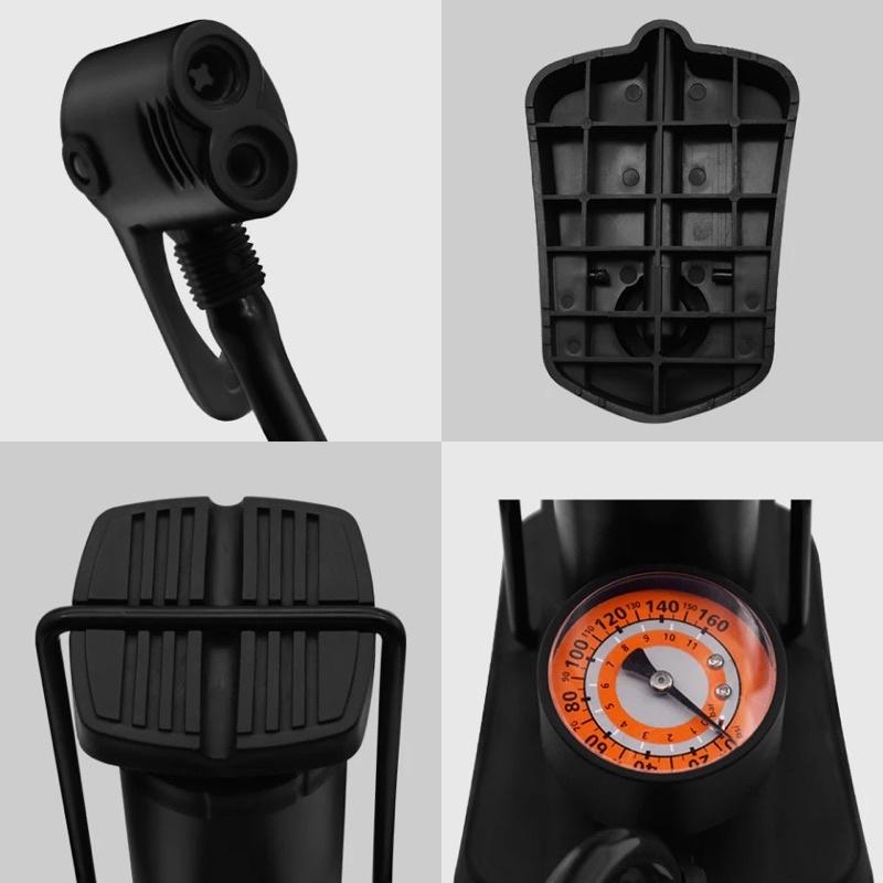 Bơm xe đạp xe máy xe hơi áp suất cao có đồng hồ đo áp suất hàng xịn, gọn gàng độ bền cao