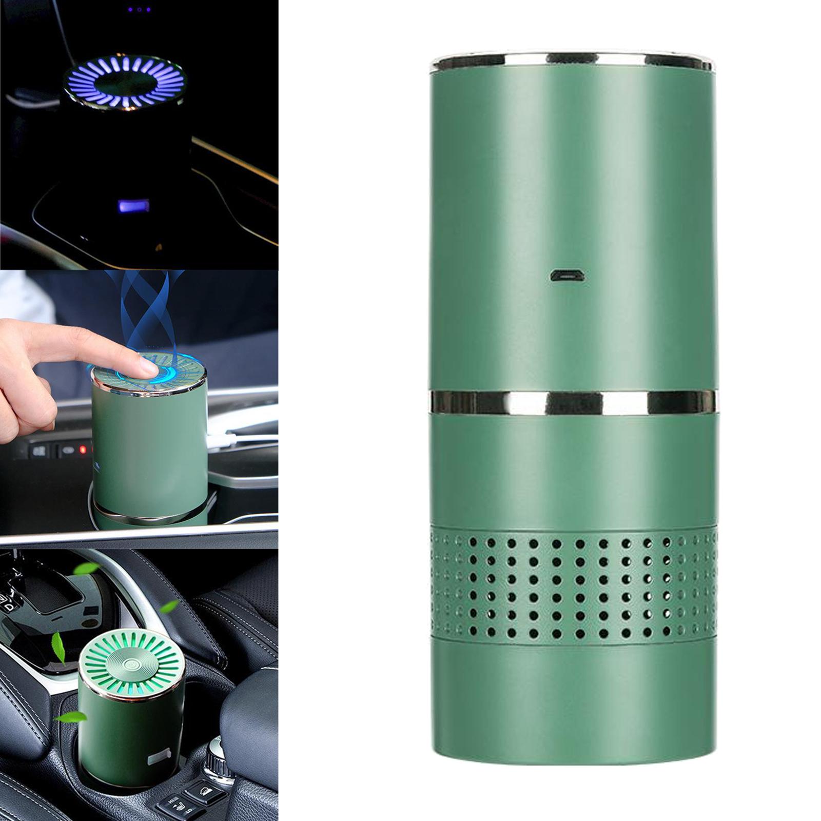 Mini Air Purifier for Home, USB Plug in Portable Desktop Air Cleaner with Night Light, Low Noise Small Air Purifier