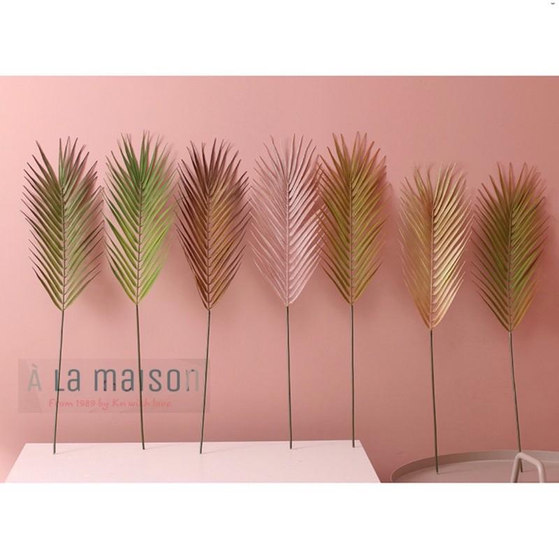 Cành cọ nhân tạo cao cấp mô phỏng giống thật đến 99%, cành lá giả decor trang trí, hoa cô dâu