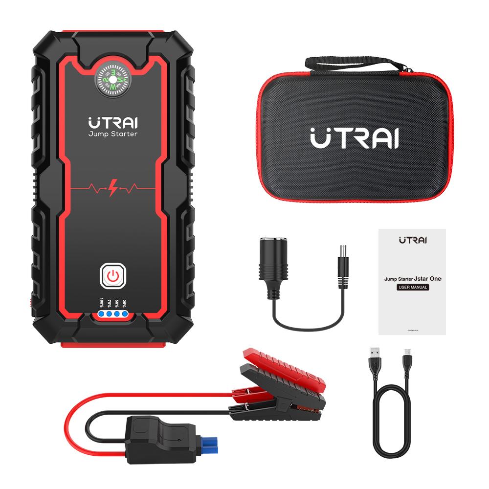 Utrai Power Bank 2000a Jump Starter Bộ sạc di động Booster 12V Khởi động tự động Thiết bị khởi động xe hơi khẩn cấp