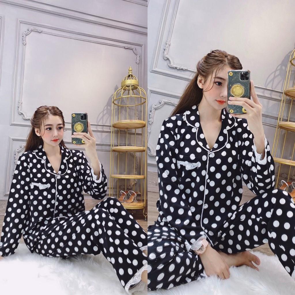 Set bộ pizama họa tiết chấm bi