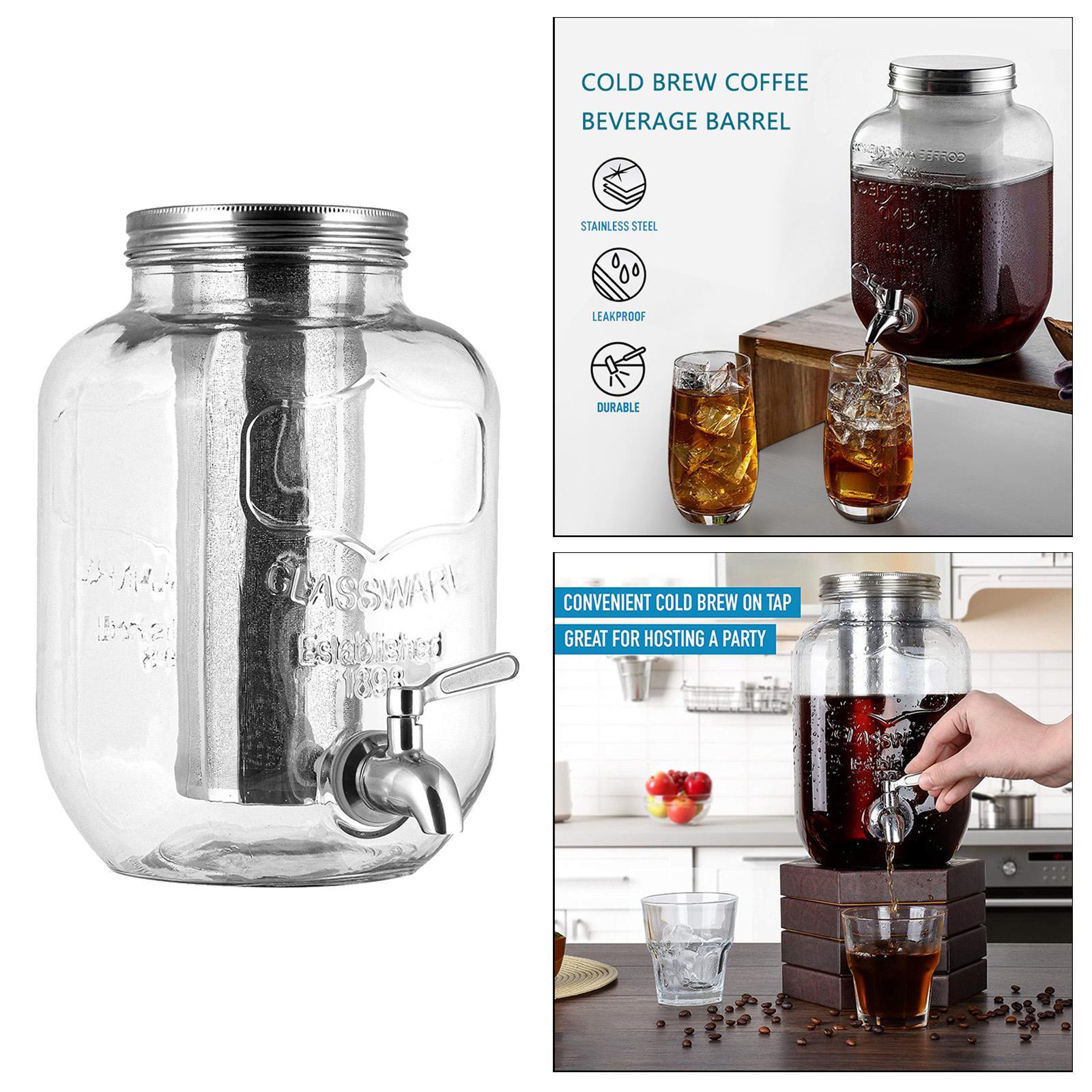 Drinks Dispenser Clear with Lid Juice Dispenser for Kitchen Accessories