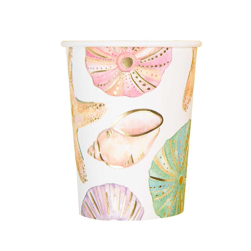 10pcs Starfish Sea Snail Disposable Cup Birthday Party Tableware Decoration