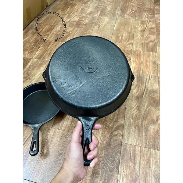 Chảo gang có tay cầm chống dính kiểu Nhật size 19.5 và 25cm