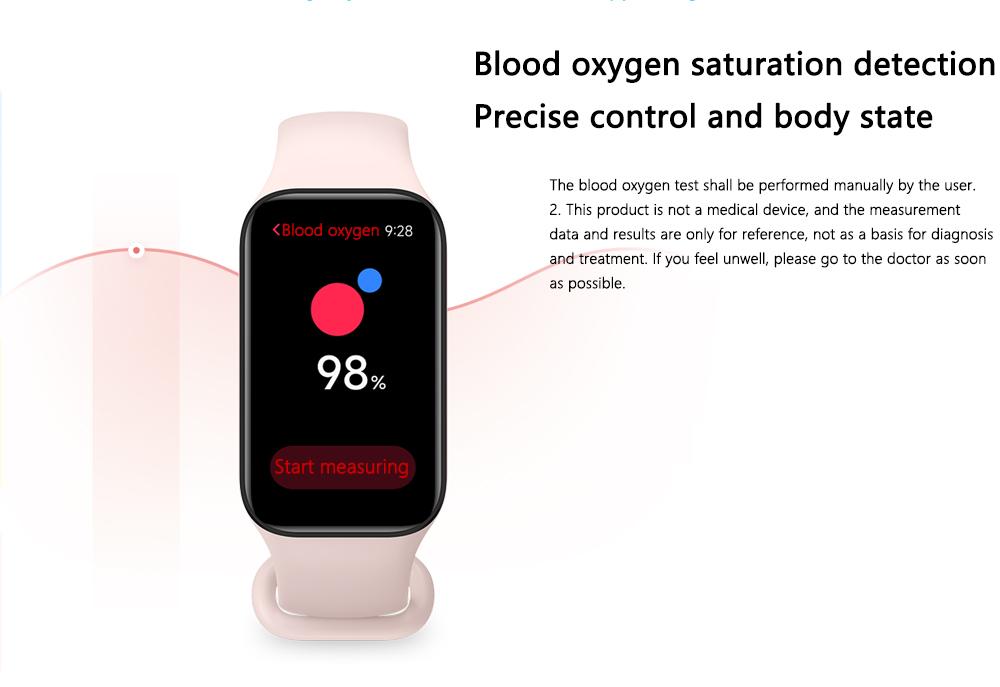 Phiên bản toàn cầu Vòng đeo tay thông minh Xiaomi Redmi Band 2 Màn hình lớn 1.47'' Oxy trong máu Nhịp tim Sức khỏe phụ nữ Bluetooth 5.1 Màu sắc: Cáp GL White n