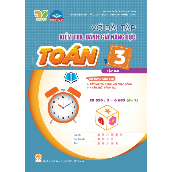 Sách - Combo Vở bài tập kiểm tra, đánh giá năng lực Toán 3 -Tập 1.2 SGK Kết nối , Chân Trời