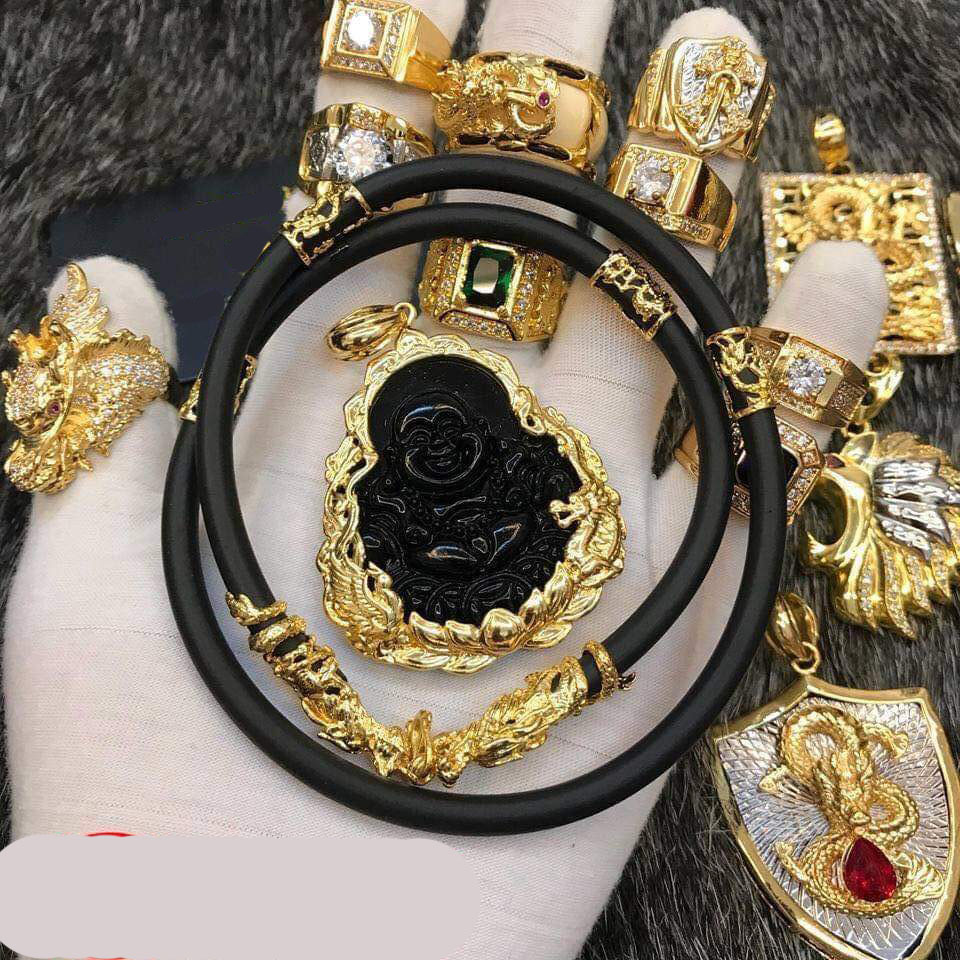 Dây Chuyền Mặt Phật Di Lặc Đá Thạch Anh Đen + TẶNG LÁ BỒ ĐỀ MAY MẮN TÀI LỘC ĐỂ VÍ ĐIỆN THOẠI