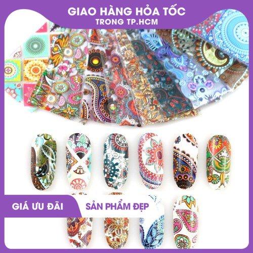 phôi hoa văn thổ cẩm giọt nước galaxy 3d trang trí móng 0881