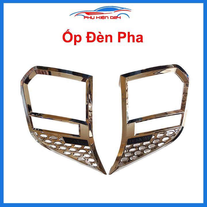 Ốp viền đèn pha hậu mạ crom Transit 2014-2015-2016-2017-2018-2019-2020 chống trầy trang trí bảo vệ xe