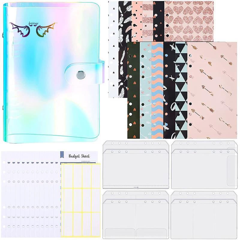 A6 PVC Notebook Binder Sleeve,Budget Money Envelope,Expense Budget Sheet for Daughters,Girlfriends,Mothers and Relatives