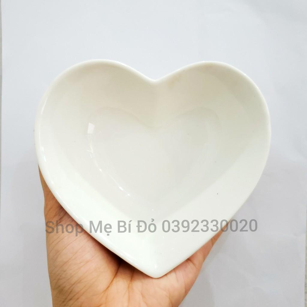 Bát Ăn Dặm Gốm Sứ Hình Trái Tim Nhiều Màu Sắc 150ml