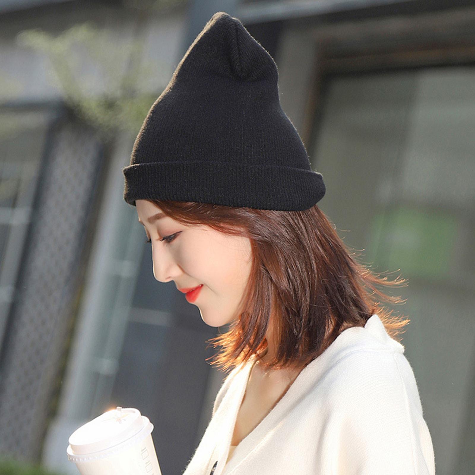 Women Men Warm Hat Winter Knitted Skull Cap Ski Beanie Cap Head Wrap