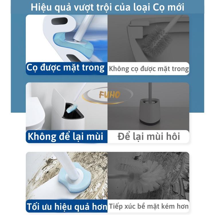 Chổi cọ nhà vệ sinh, bồn cầu thông minh tiện dụng, dán tường đổi trả miễn phí