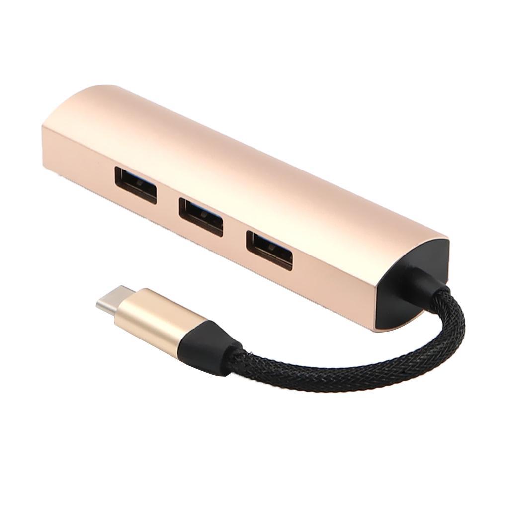 USB-C to 4 Port USB 3.0 HUB Adapter Connector Converter