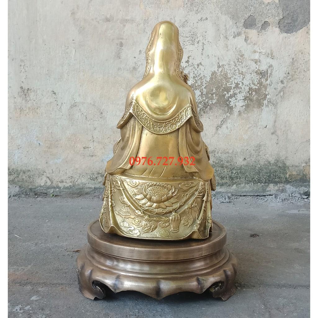 Tượng Phật Quan Âm Bồ Tát ngồi đài sen cao 25cm, bán tượng quan âm