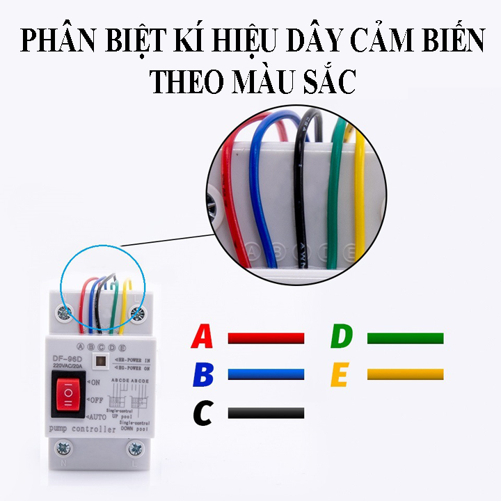 Công tắc cảm biến bơm nước tự động DF-96D+ 20A