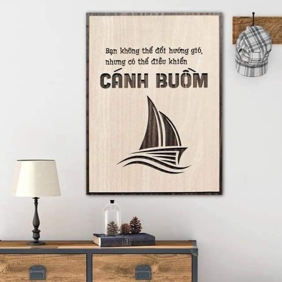 Tranh treo tường Bạn không thể thay đổi hướng gió, nhưng có thể điều khiển cánh buồm-TTT01
