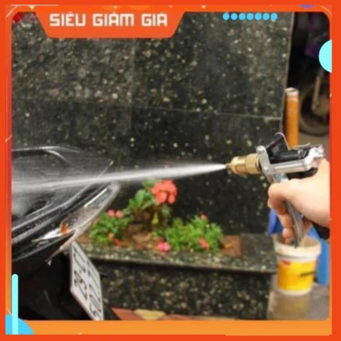 Bộ vòi xịt tăng áp 3 lần rửa xe tưới cây điều chỉnh mức nước tiết kiệm nước đa năng 206400