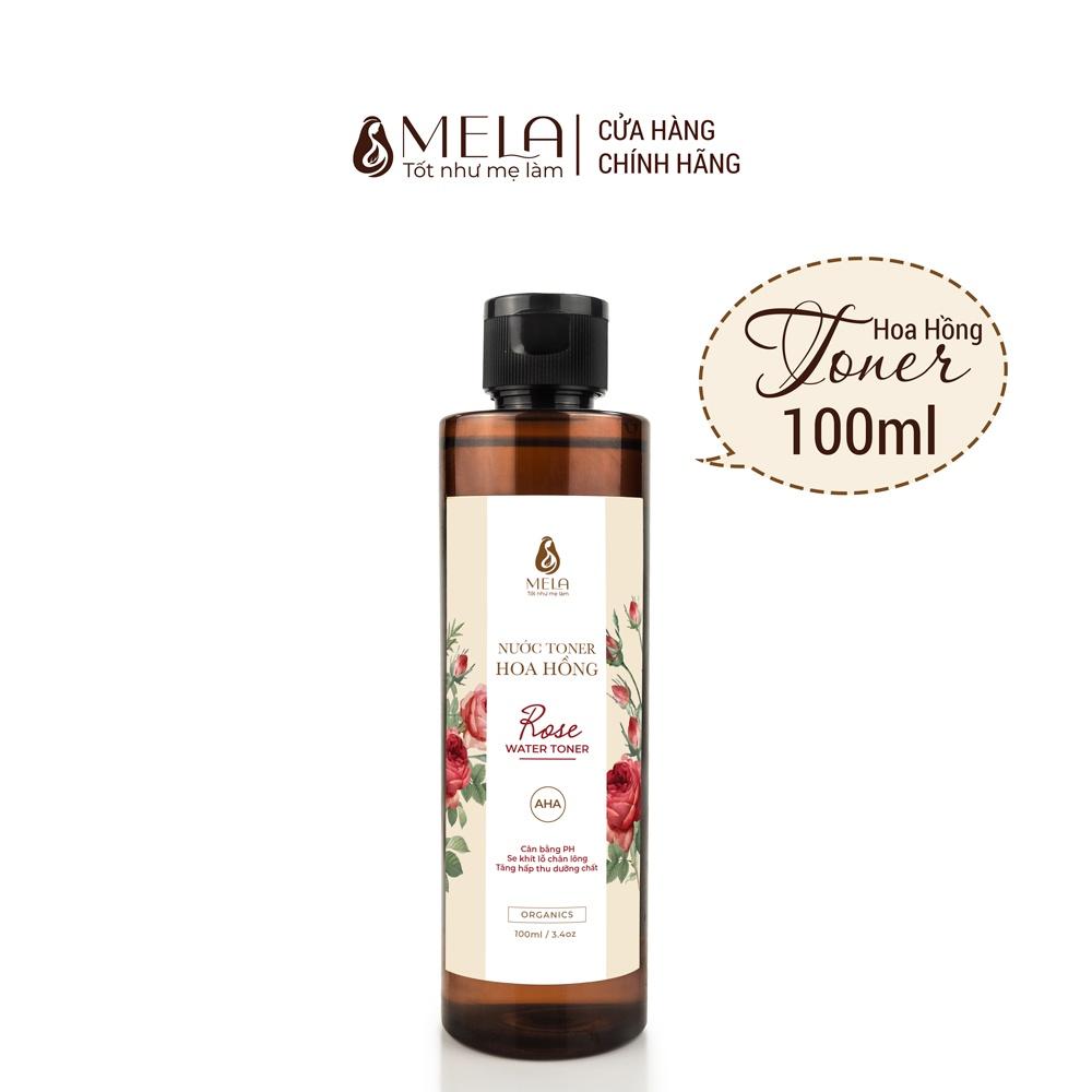 Nước Hoa Hồng MELA Cấp Ẩm Sáng Da, Toner Thu Nhỏ Lỗ Chân Lông Dịu Nhẹ Lành Tính 100ml - ML10