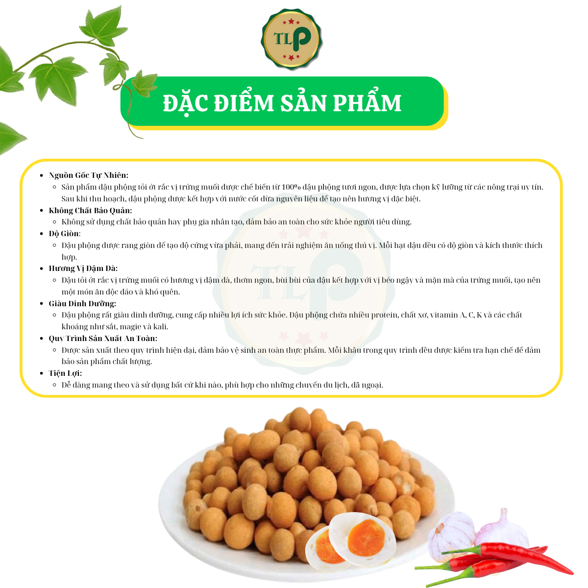 ĐẬU PHỘNG TỎI ỚT RẮC VỊ TRỨNG MUỐI TÂN LỘC PHÁT HŨ 250G