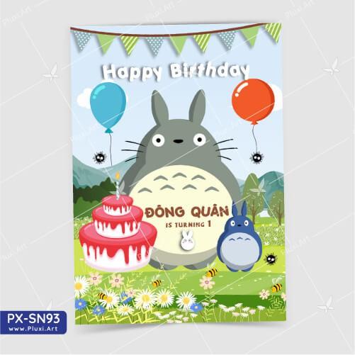 Thiệp thôi nôi – sinh nhật theo yêu cầu Pluxi