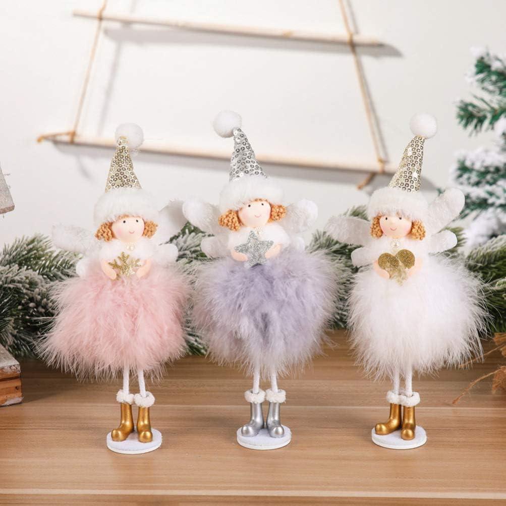 3 mảnh trang trí Giáng sinh treo cảnh sát thiên thần trong bức tường cây Giáng sinh sang trọng treo tường treo cho ngày lễ trang trí yêu tinh trong vườn