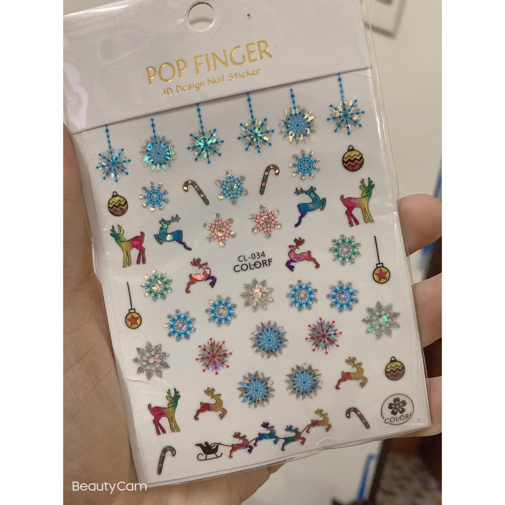sticker noen trang trí móng tay