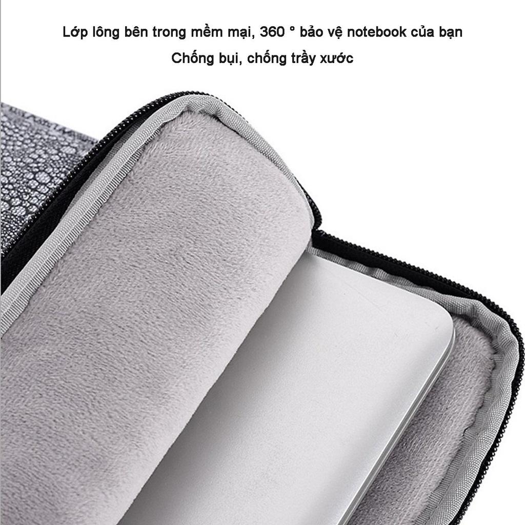 Túi Chống Sốc Laptop Cao Cấp Lót Nhung ,Chống Nước Logo 3D - ( 2 Ngăn )