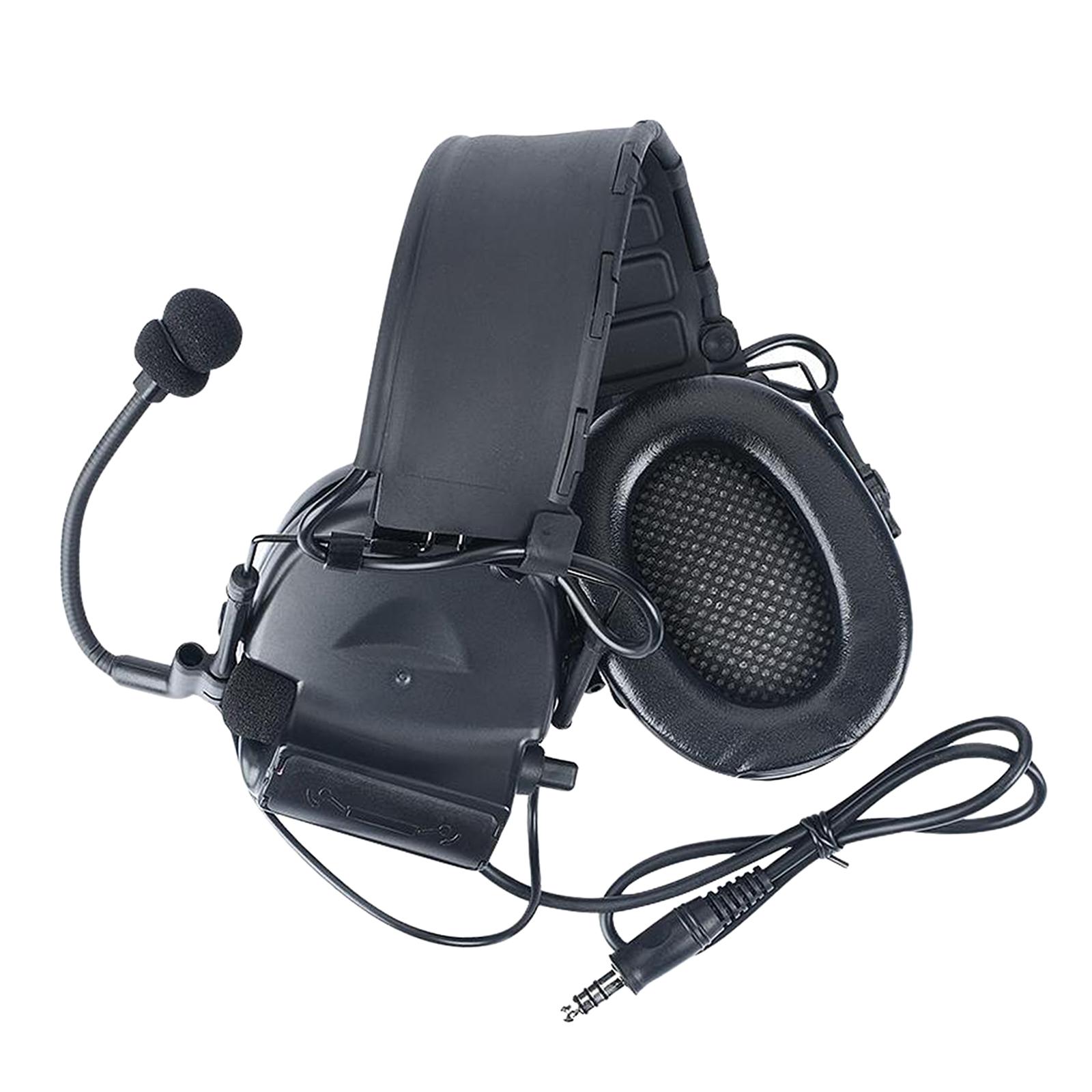 Tactical Headset Hearing Defender No Noise Reduction Sound Pickup Headphones for Outdoor Sports HUnting Shooting