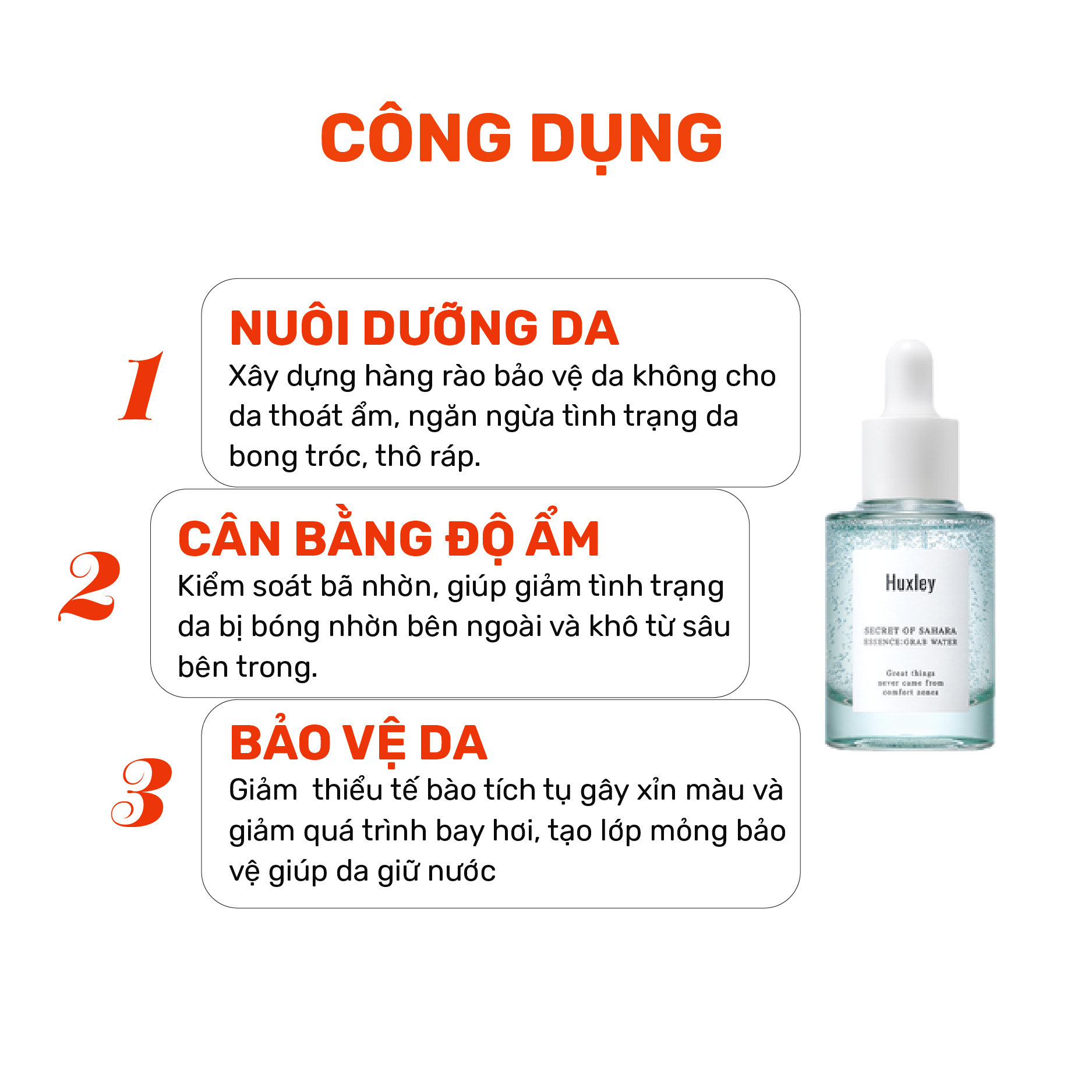 Tinh Chất Cấp Ẩm, Ngăn Ngừa Mụn, Giảm Mẫn Đỏ Trên Da Huxley Essence Grab Water 30ml