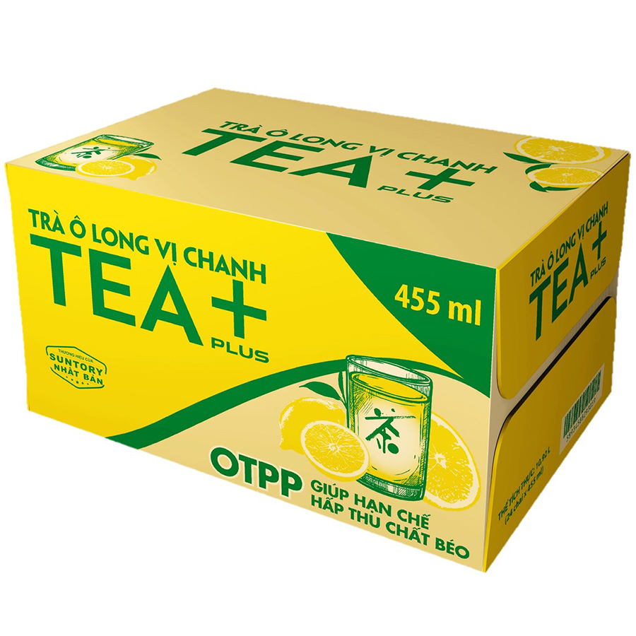 Thùng 24 Chai Trà Ô long Vị Chanh Tea+