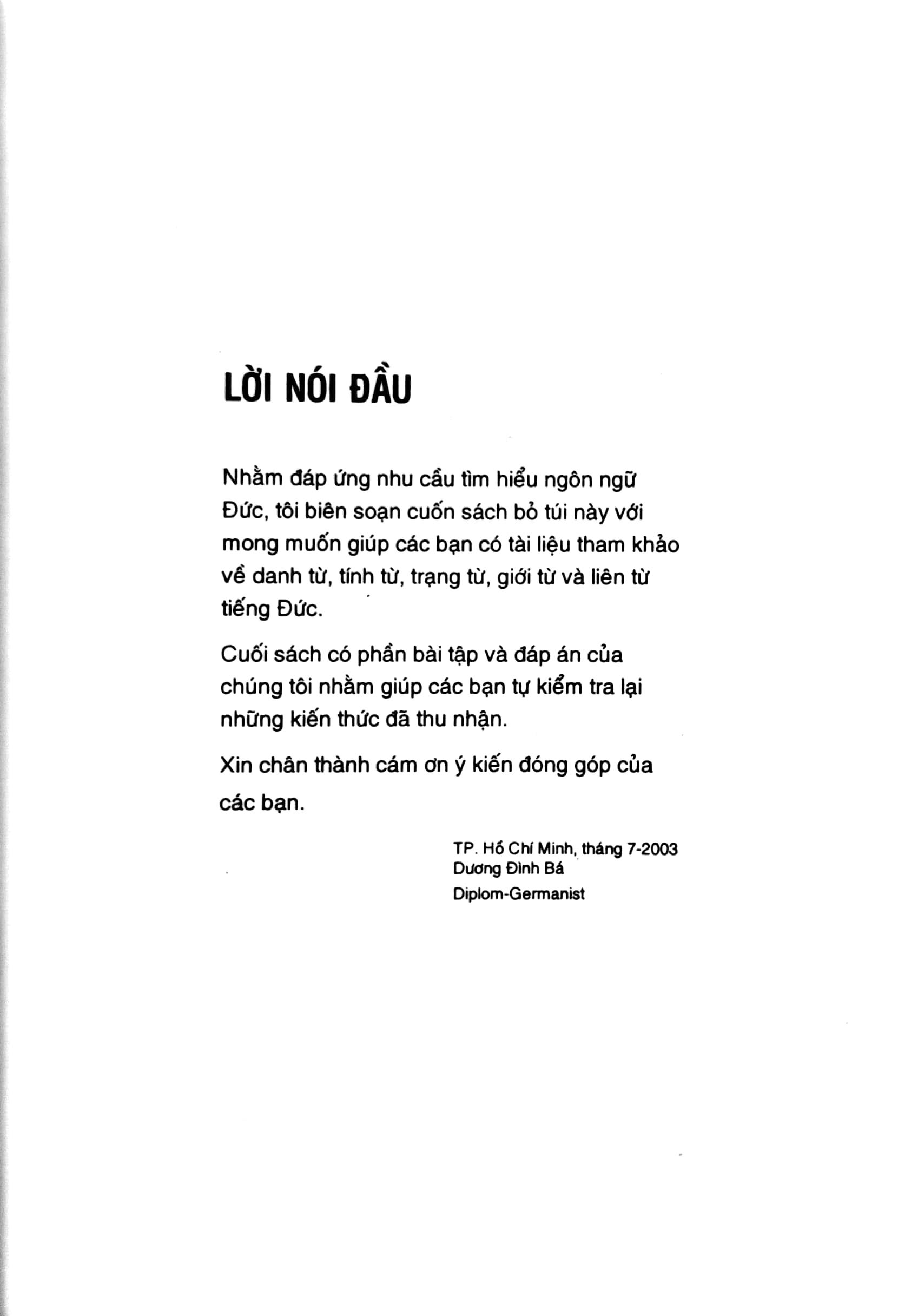 Tiếng Đức Dành Cho Người Việt - Các Từ Loại Tiếng Đức