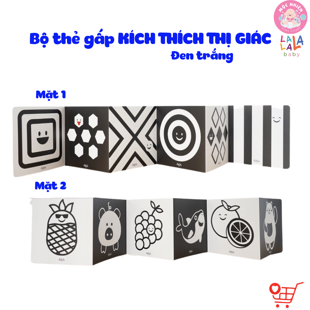 Bộ Thẻ Zigzag Kích Thích Thị Giác Trí Não Cho Trẻ Sơ Sinh (0-12 Tháng) - Lalala Baby