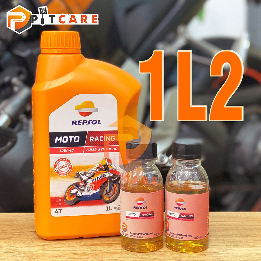 Nhớt xe số và xe tay côn Repsol Racing 10W-40 - 1L2