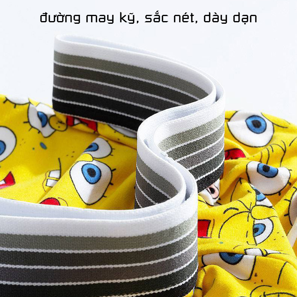 Set 5 Quần xì đùi nam hoạt hình Doreamon nhiều hình co giãn kháng chuẩn cao cấp Micado