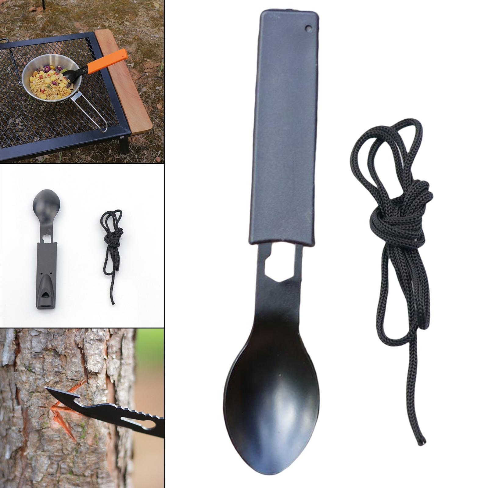 8 in1 Multifunction Tableware Spoon Camping Bottle Opener Fork Knife