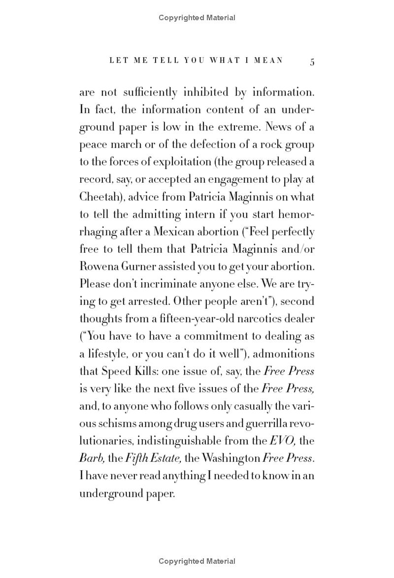 Let Me Tell You What I Mean