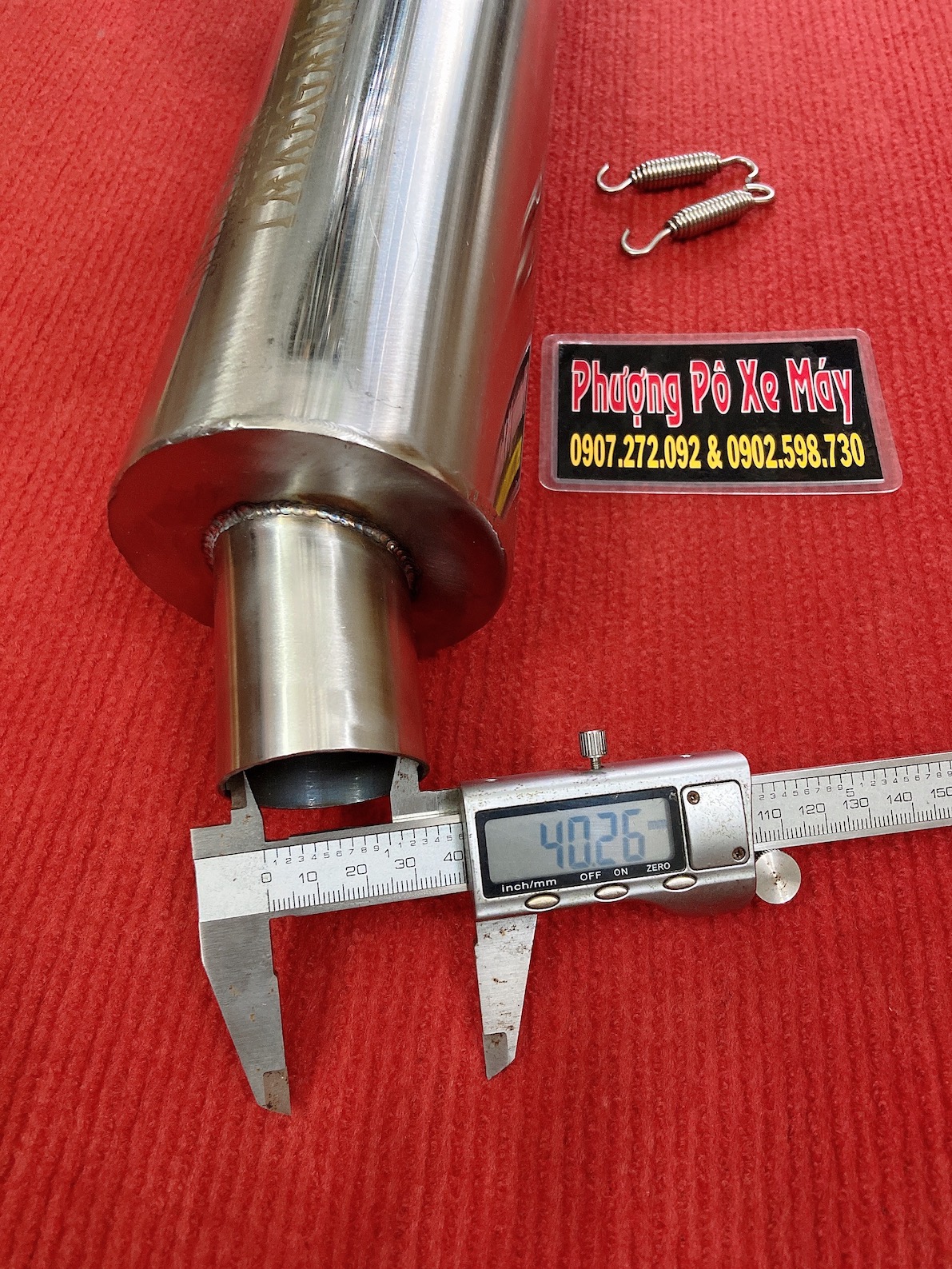 Pô lon RAIDER full INOX 304 dành cho mọi XE MÁY