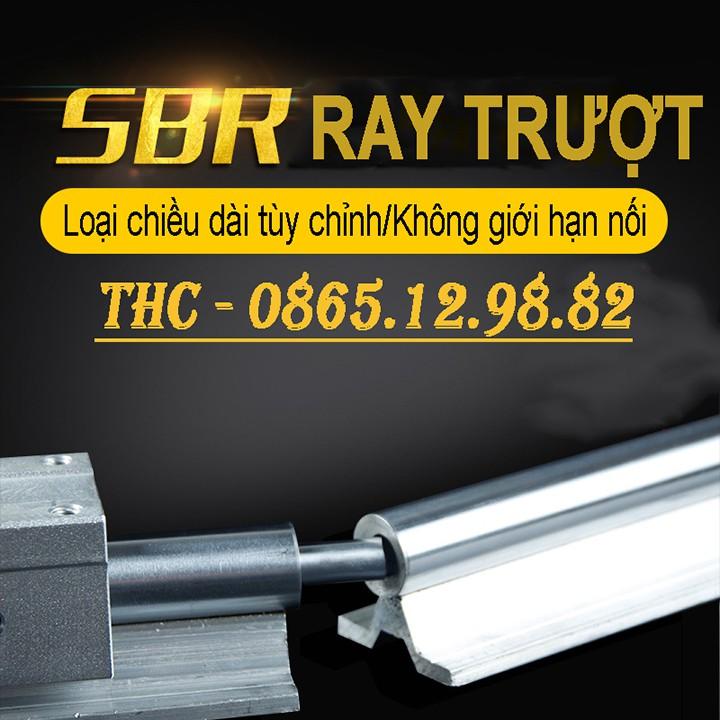 Thanh ray trượt tròn có đế SBR dài 1 mét phi 20mm