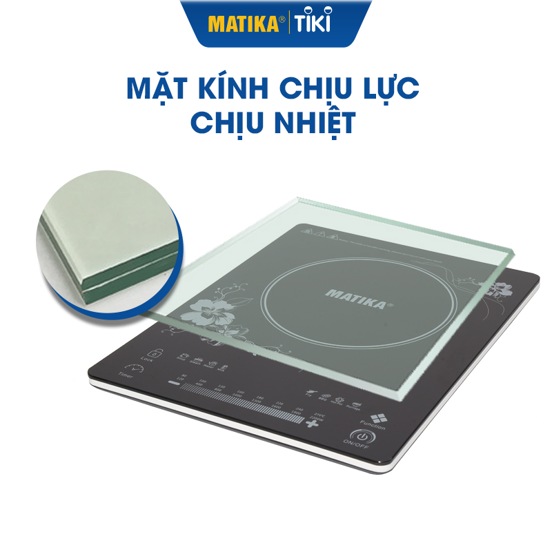 Bếp Từ Đơn MATIKA Tặng Kèm Nồi Lẩu Inox MTK-2116 - Thiết kế sang trọng - Mặt kính Ceramic cao cấp - Đa chức năng - Hàng chính hãng