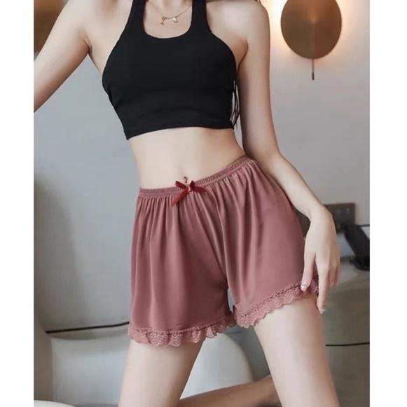 Quần ngủ nữ ngắn chất thun lạnh cao cấp