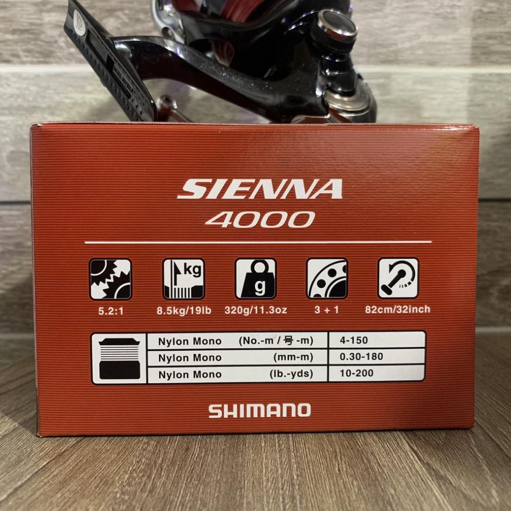 Máy câu cá Shimano SIENNA 4000 tải 8.5kg, máy đứng câu lure suối lóc ở ao hồ sông suối