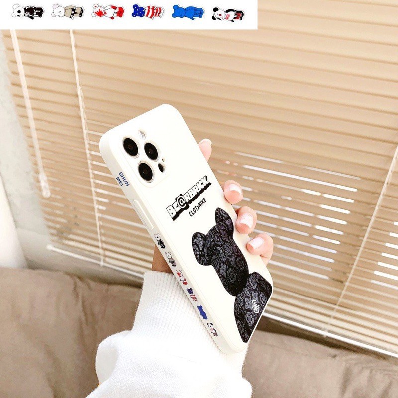 Ốp Lưng Cạnh Vuông Bear Brick Dành Cho iPhone 6 / 6 Plus / 7 / 7 Plus / 8 / 8 Plus / X / Xs / Xs Max / 11 / 11 Pro / 11 Pro Max / 12 / 12 Pro / 12 Pro Max