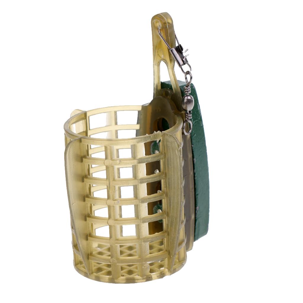 Fishing Feeder Lure Trap Bait Cage Bait Thrower with Lead Sinker