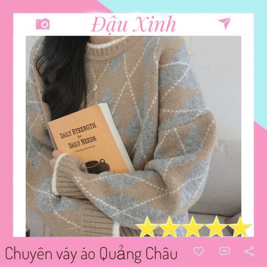 Áo len nữ thổ cẩm dài tay dáng rộng hàn quốc giá rẻ -115