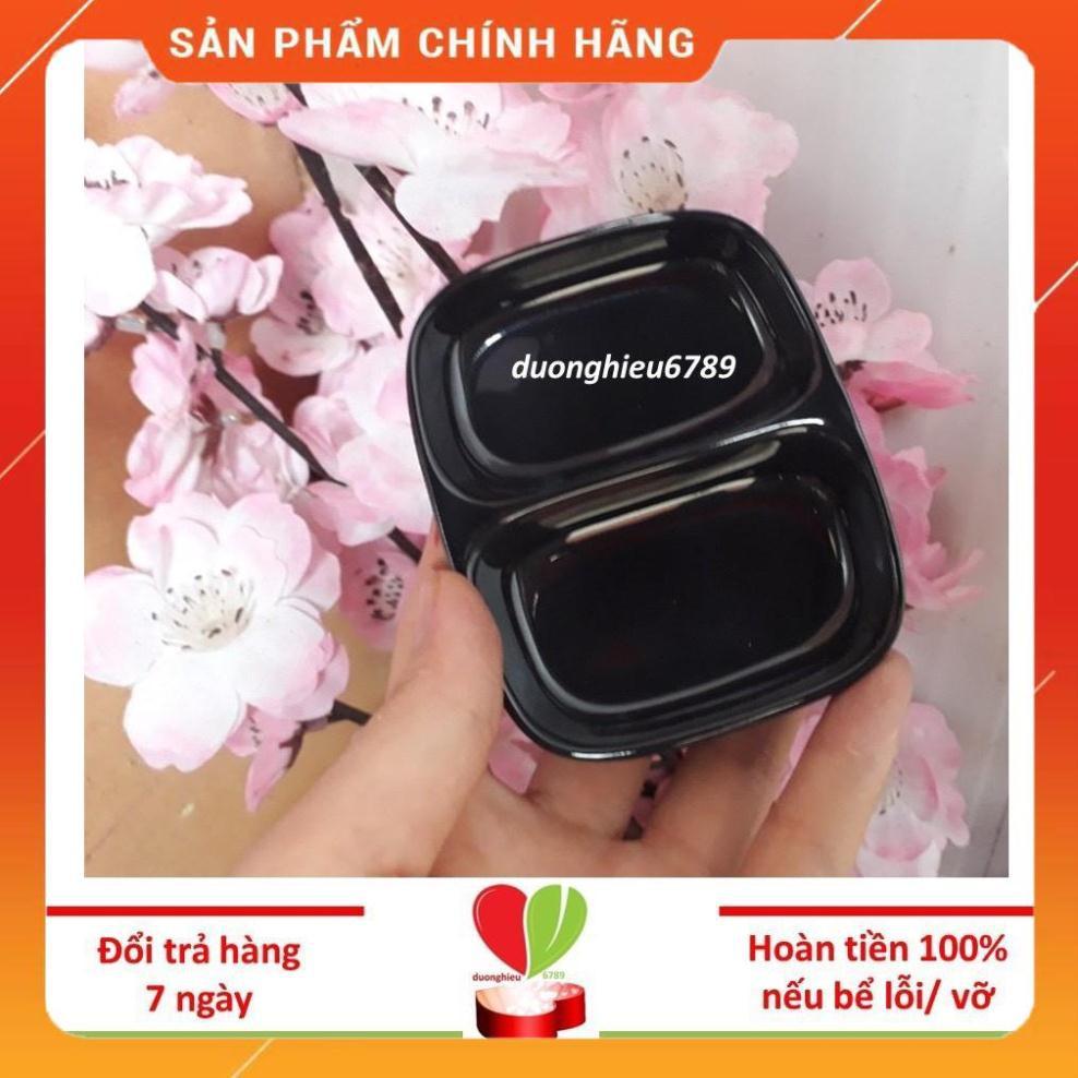 Đĩa Đựng Gia Vị Chấm Màu Đen 2 Ngăn