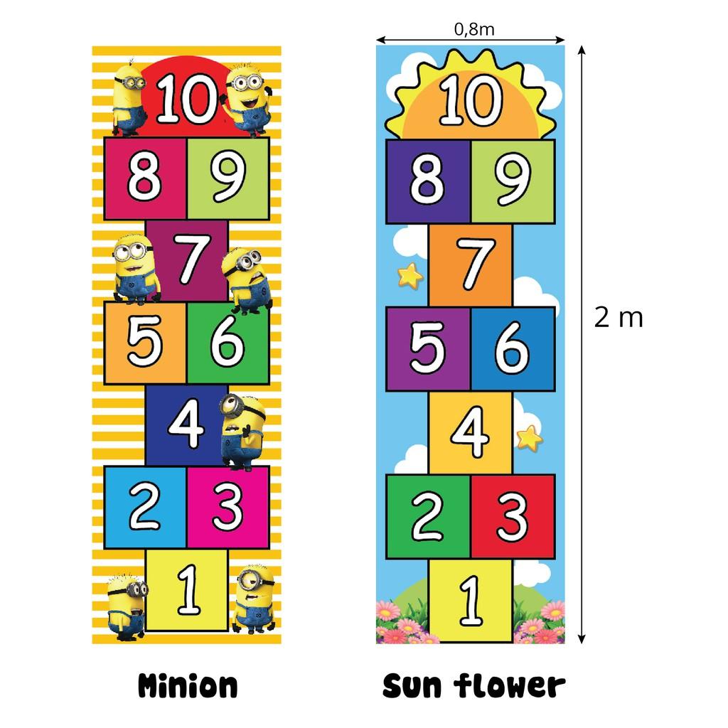 Thảm Nhảy lò cò - Nhảy ô dán sàn
