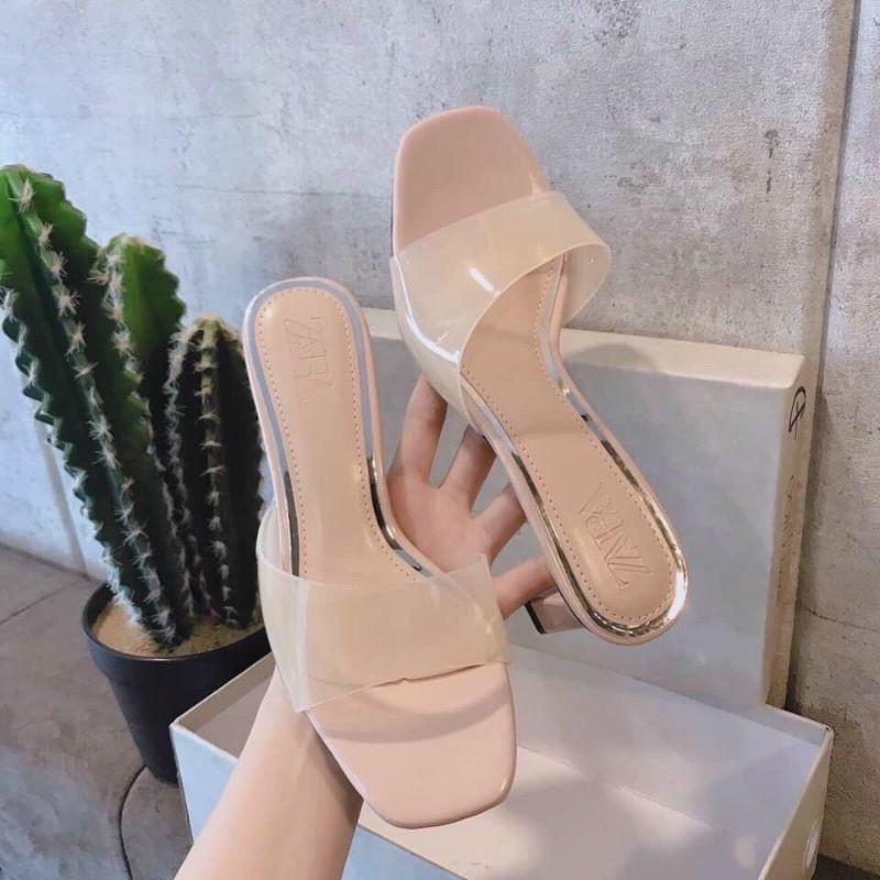 GUỐC QUAI MICA ĐỤC CÙNG MÀU GÓT TRỤ DẸP - 4P