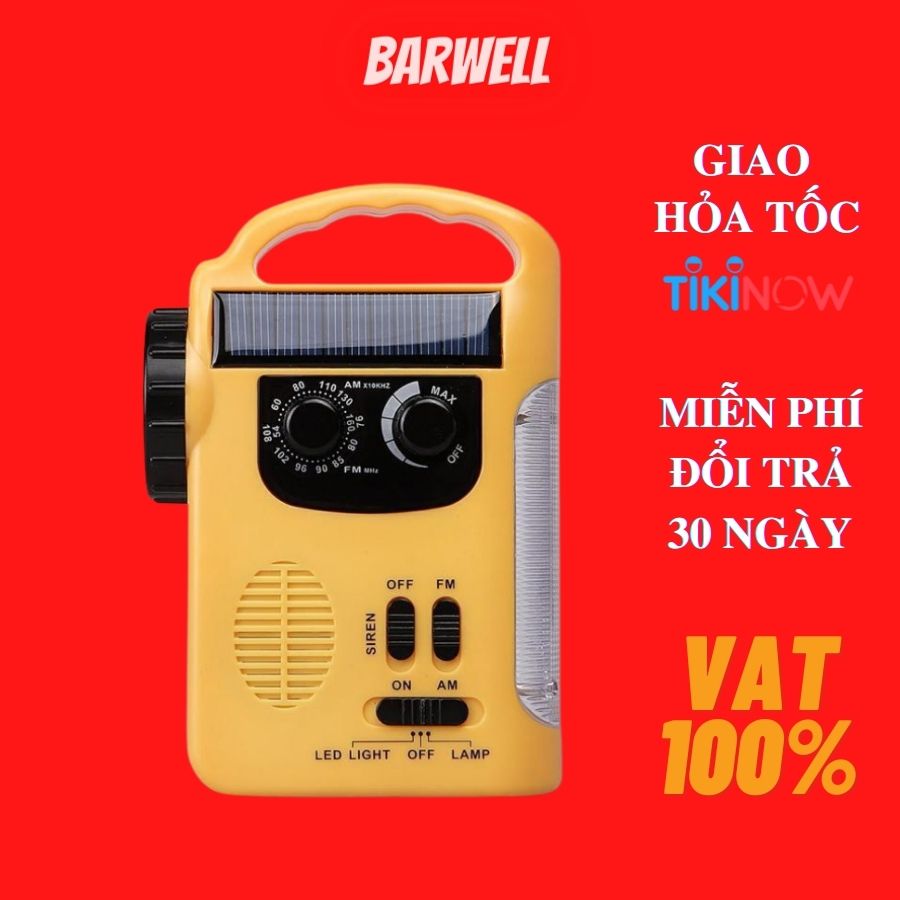 Đèn Pin Radio Quay Bằng Tay Năng Lượng Mặt Trời - Chính hãng